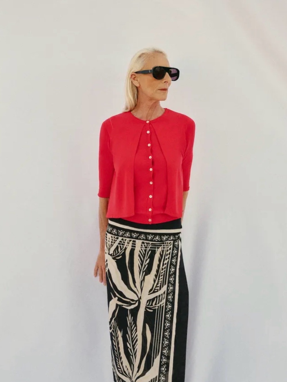 Red Button-Up Top